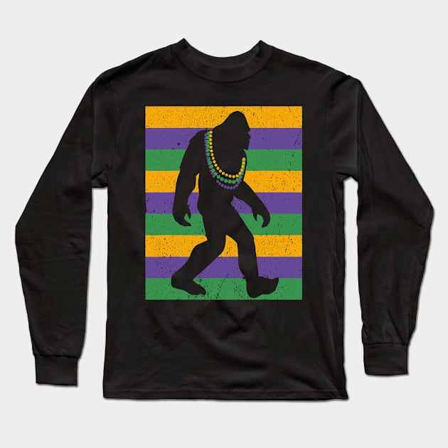 Bigfoot Mardi Gras Sasquatch Long Sleeve T-Shirt by LEGO